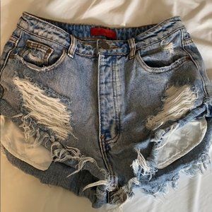 Denim blue shorts